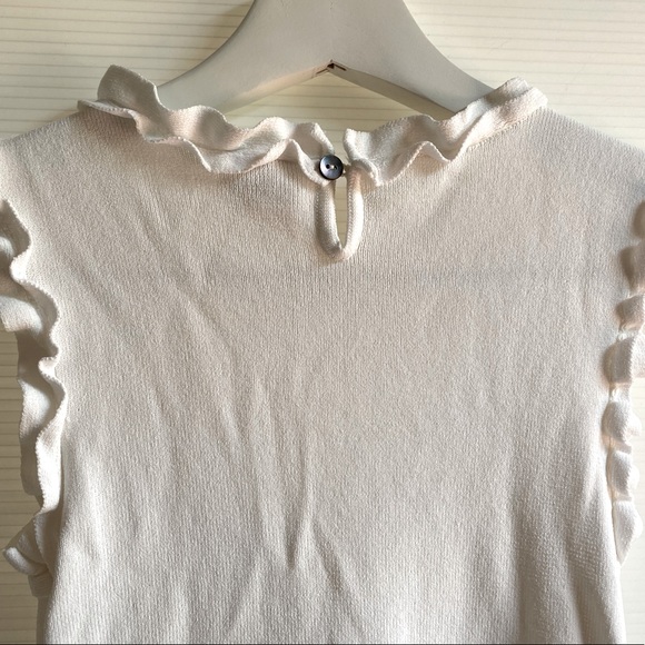 Witchery GIRL Kids White Stretch Ruffle Detail Sleeveless Party Dress Size 7 - Picture 13 of 14